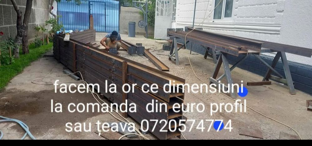 vând structuri metalice 8 m cu 20 m cu 4 10 m cu 30