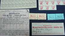 Cartele de rationalizare alimente,WW1,Elvetia.1915-1919.