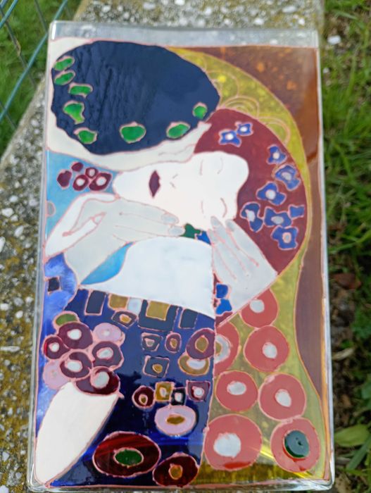 Стъклена ваза ръчна изработка