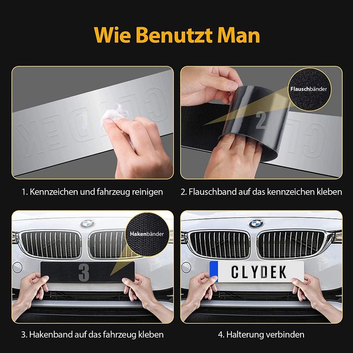 безрамков държач за регистрационен номер , комплект за две рамки , ...