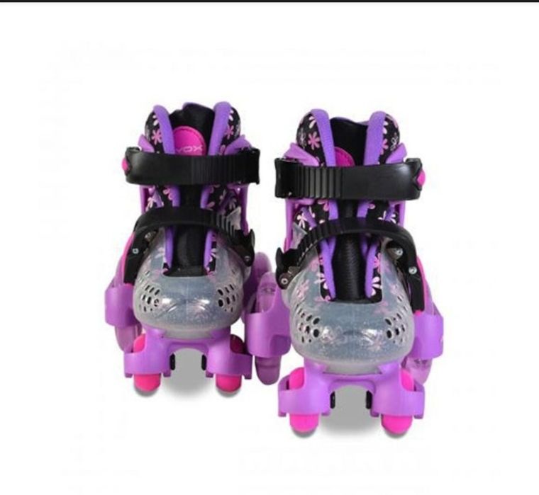 Детски кънки Byox, лилав, XS, номер 26-29, светещи колелца