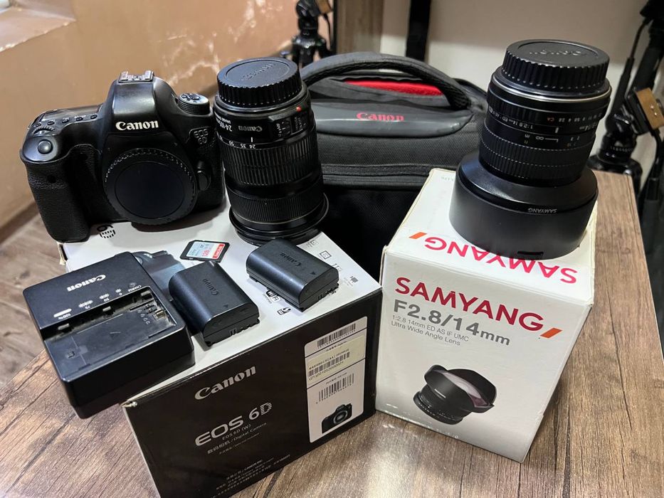 Canon 6 D 2x obyektiv sotiladi