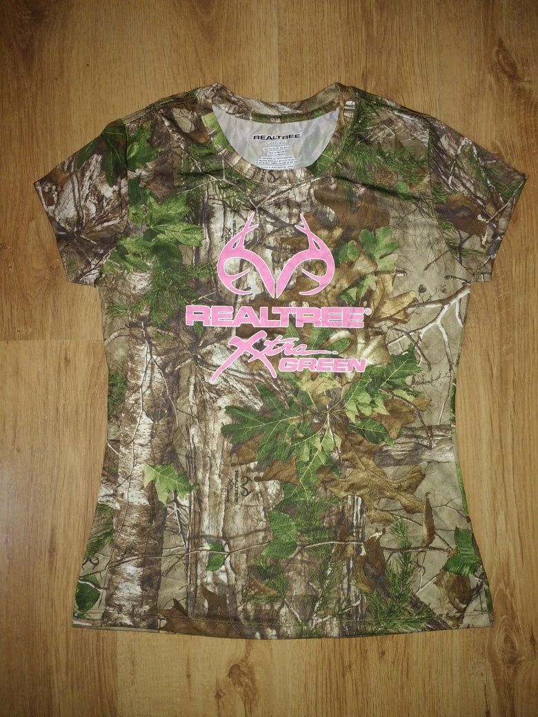 Tricou damă Realtree USA Xtra Green camuflaj mărimea S