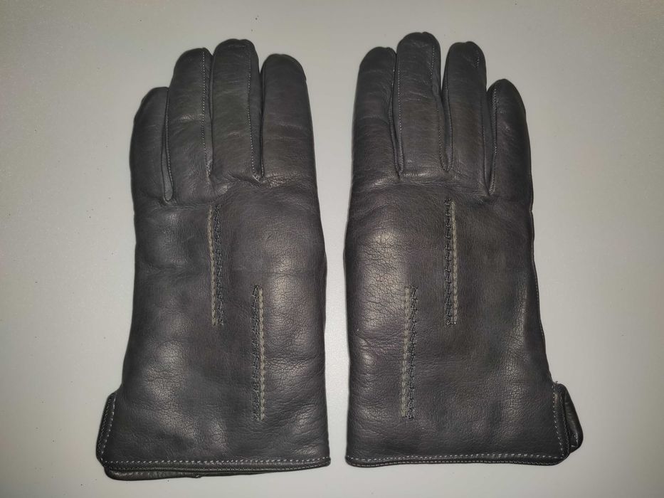 Mănuși damă din piele, imblanite