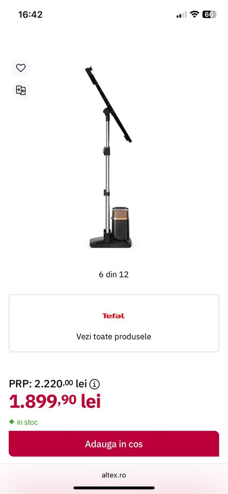 Aparat de calcat cu abur Tefal