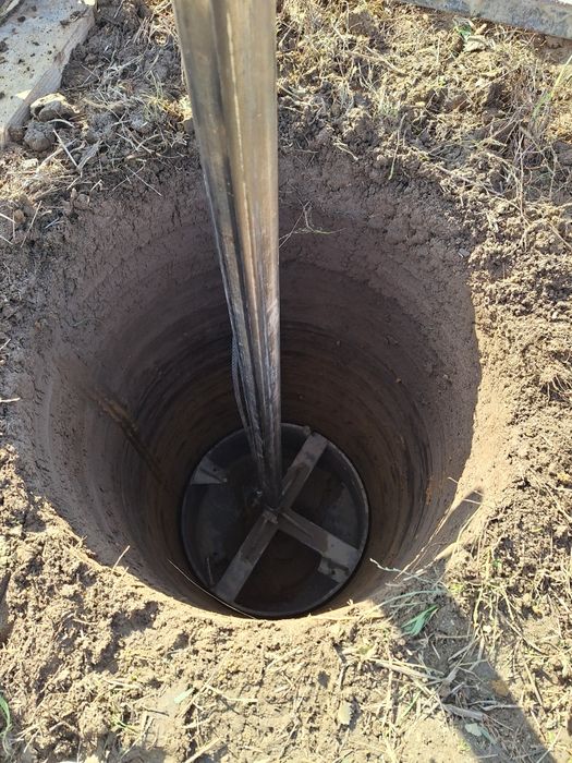 Sapam fantani  cu inele din beton.