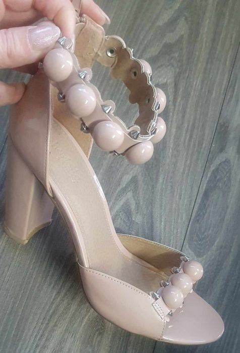 Сандали дамски цвят пудра