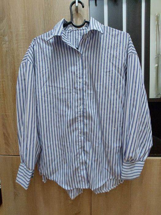 продаю синий рубашка стразами