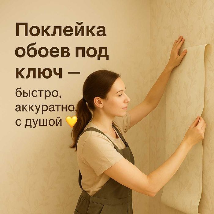 Поклейка обоев под ключ — быстро, аккуратно, с душой