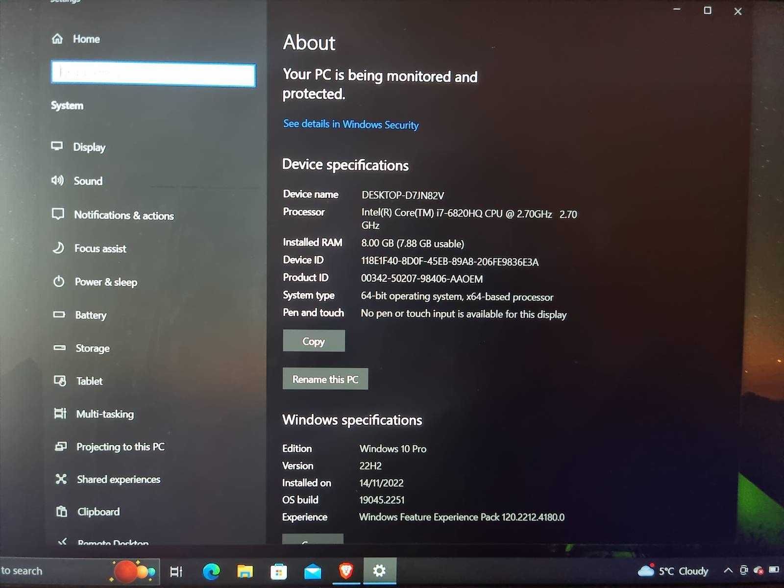 DELL Precision 3520 Workstation