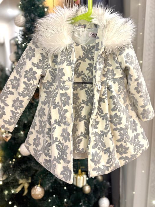 Уникално палто и рокля за 3-4 годишна принцеса