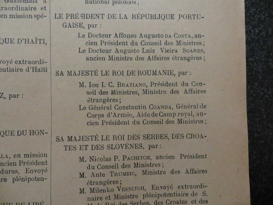 Tratat de pace intre puterile aliate si Germania  Versailles 1919