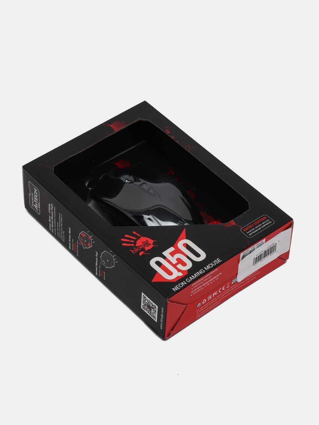 Проводная игровая мышь Bloody Q50 BATTLEFIELD Neon X'Glide Gaming