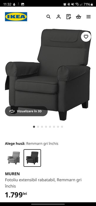 Fotoliu extensibil Muren
