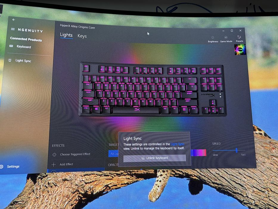 Vand tastatura mecanica hyperx alloy origins 75% seitchuri albastre