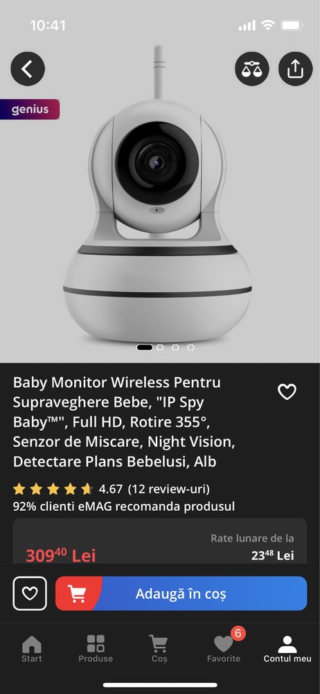Camera supraveghiere bebe