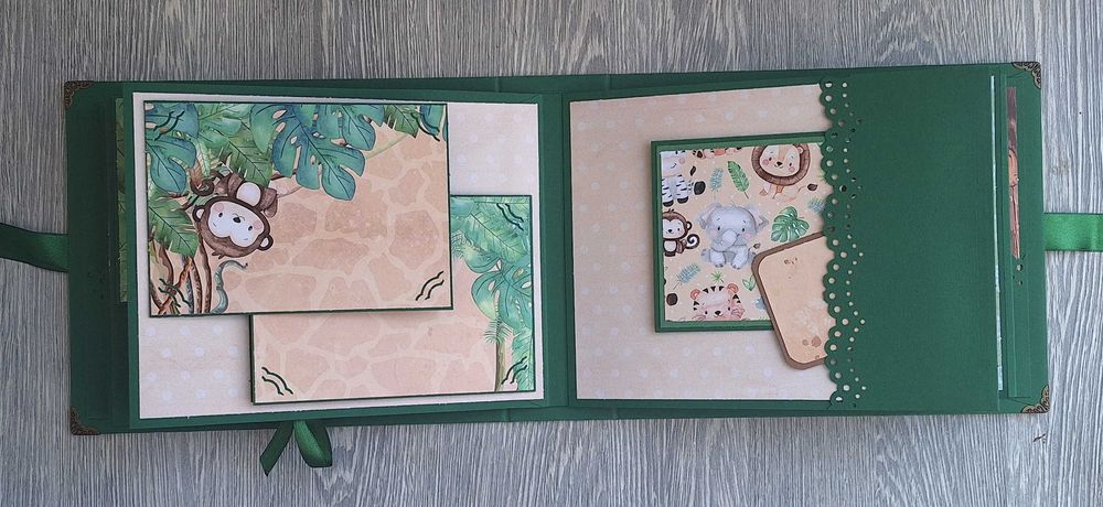 Албум "Джунгла" в зелено, ръчна изработка /24.18