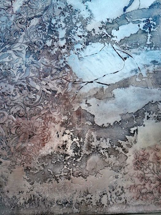 Картина от декоративна мазилка травертин