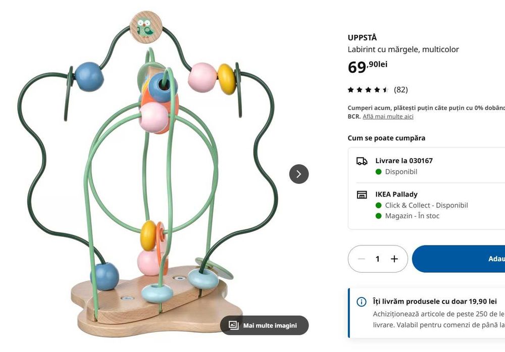 Labirint cu mărgele lemn