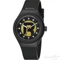 Дамски часовник спортен Reebok 38 мм черен златно R камъни Swarovski