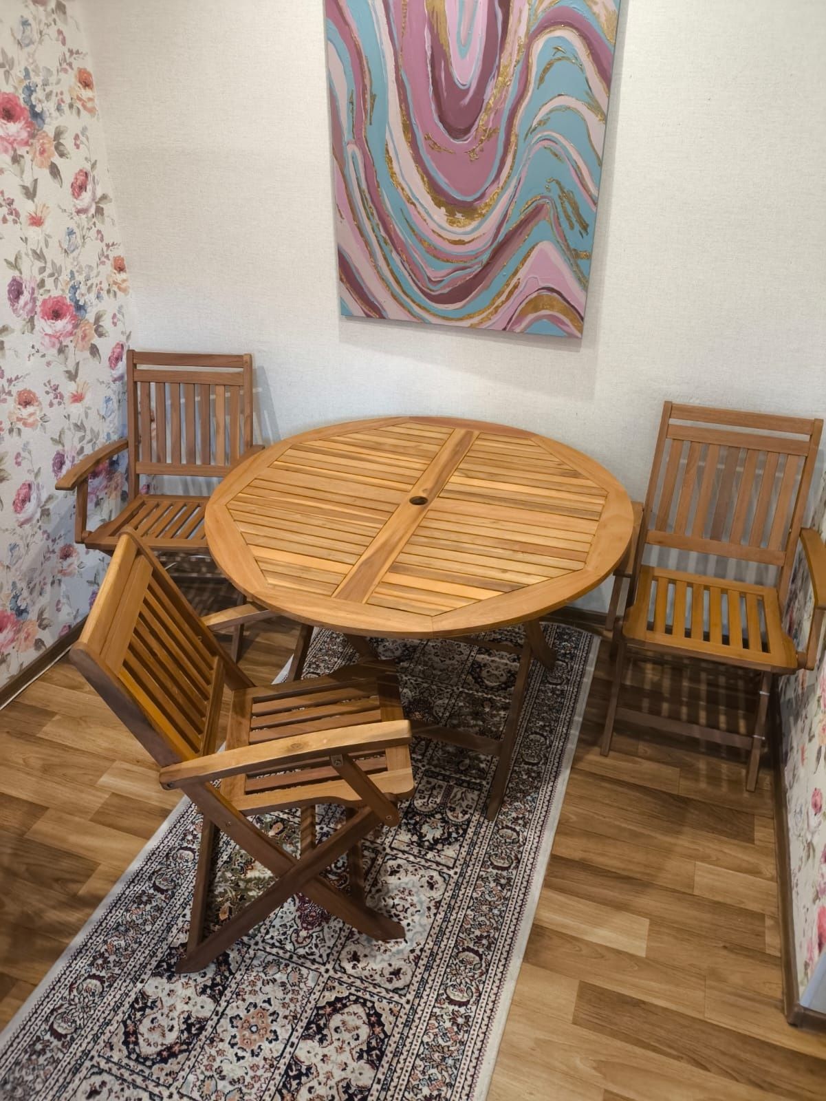 Стол + 4 стула комплект деревянные
