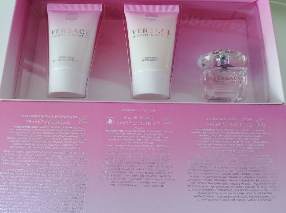 Vând set Versace,cu parfum și creme,volum mic, calitate superioara,