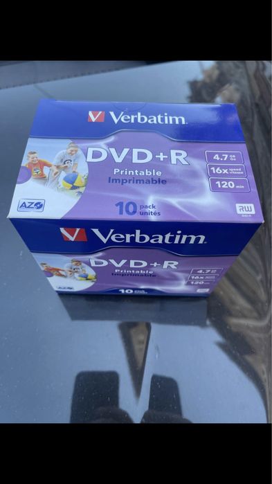 Vand cd dvd rew raw in carcasa slim printabile la imprimanta verbatim