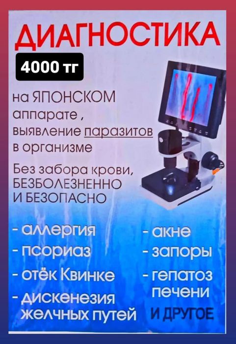 Диагностика организма на наличие паразитов.