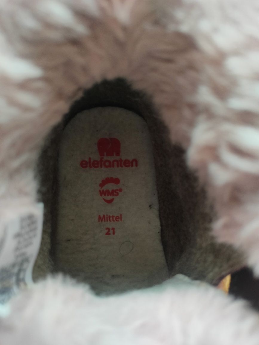 НОВИ Elefanten, номер 21, естествена кожа, боти/ботуши за момиче, розо