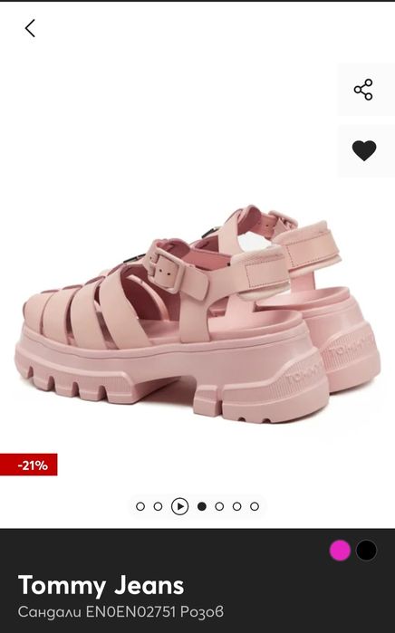 Дамски затворени сандали Tommy Hilfiger