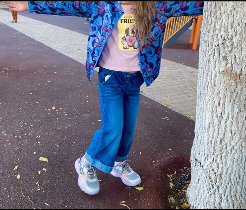 Pantaloni denim fetite