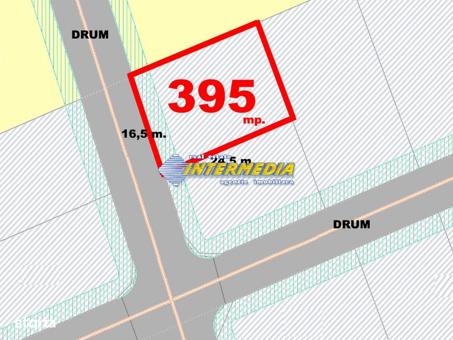 Teren Intravilan 395 mp de vanzare cu Apa + Curent + gaz deschidere