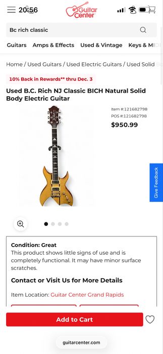 Продается гитара BC RICH