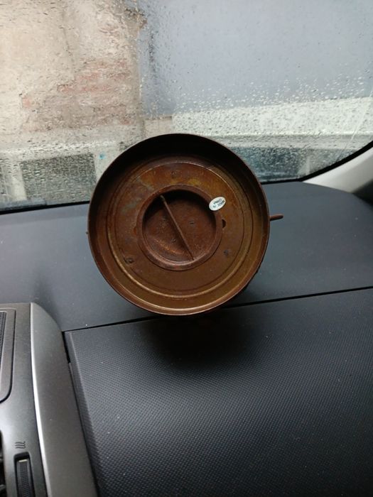 Стара витражна лампа месинг