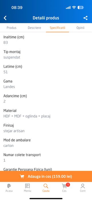 Oglinda de hol sau pt comoda