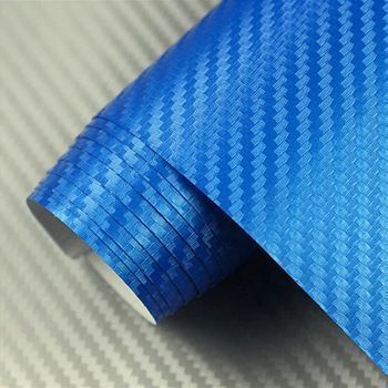 folie carbon 3d albastru deschis poze reale bubble free