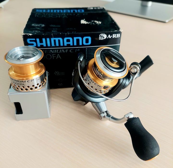 Mulineta ultralight Shimano Rarenium 1000FA, pastrav, biban