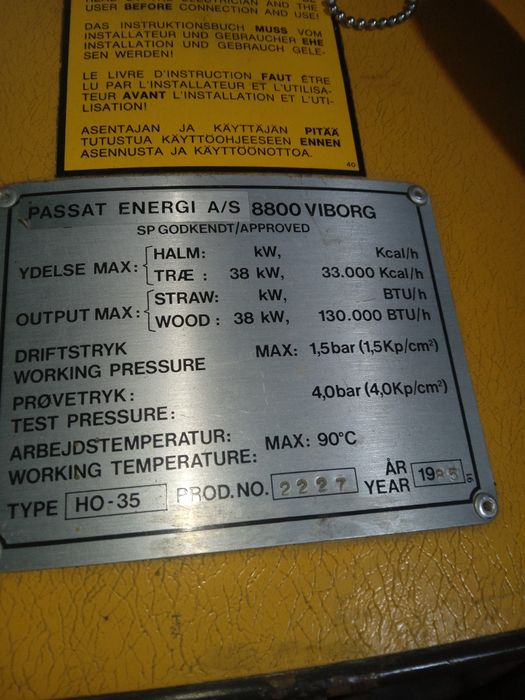 Centrala pe lemne Clasica 38 kw