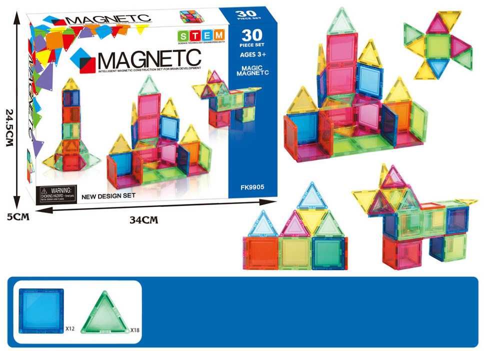 Магнитный конструктор 30-32 штук, Magnit Konstruktor 32 blok
