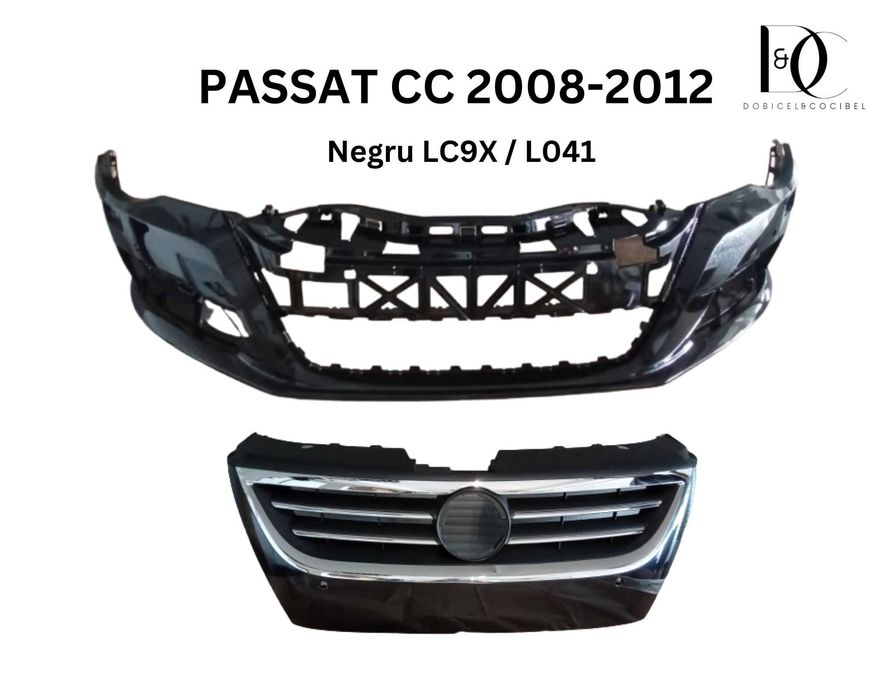 Bara fata spalator 2x PDC Grila radiator VW PASSAT CC 08-12 Negru