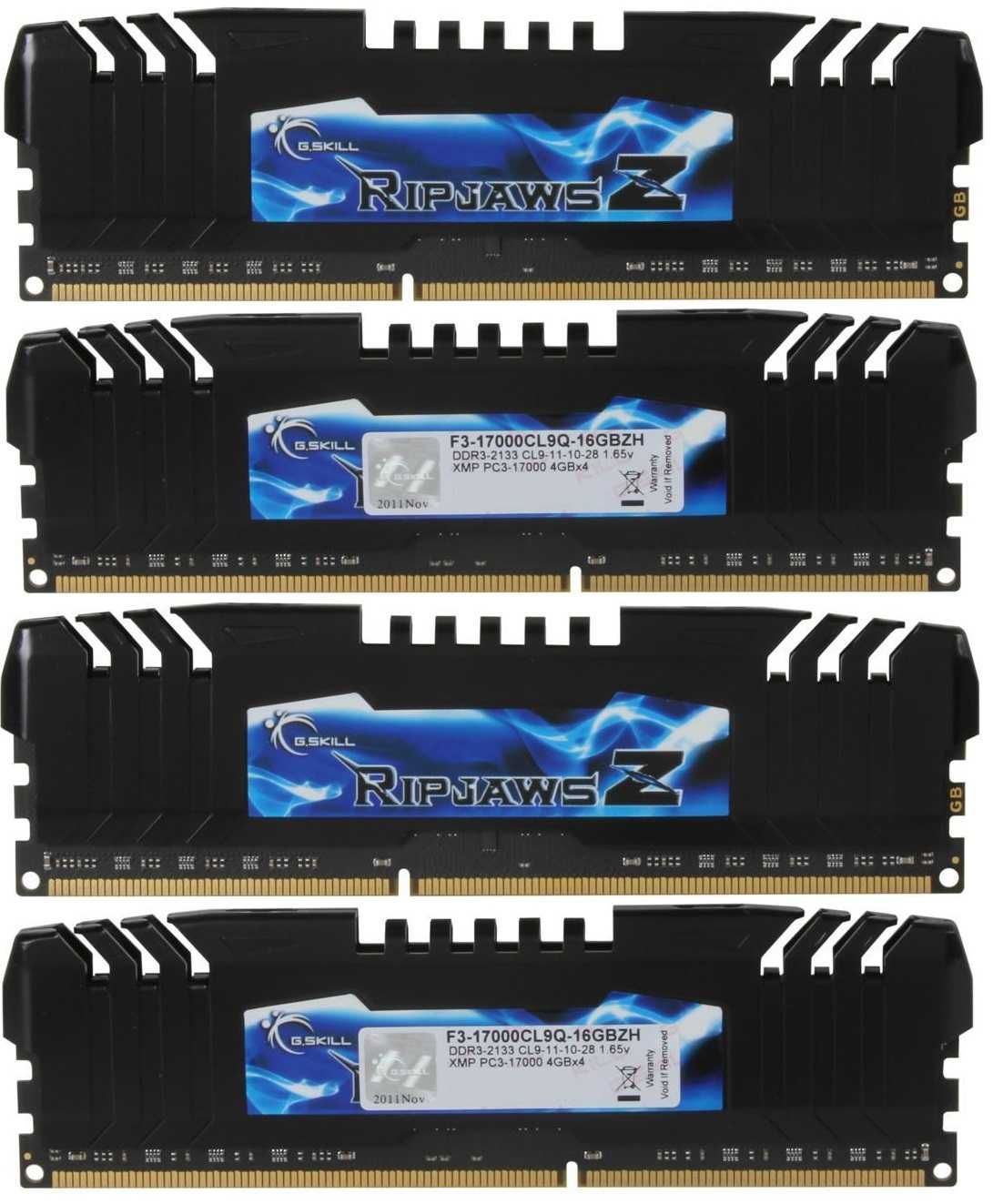 RAM 16GB 4x4gb G.SKILL RipjawsZ DDR3 2133Mhz