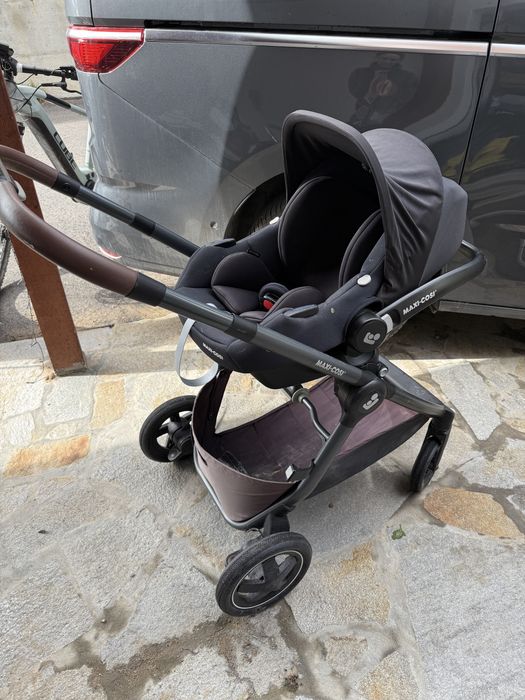 Количка Maxi Cosi Adorra 3 in 1, столче за кола, кош за новородено