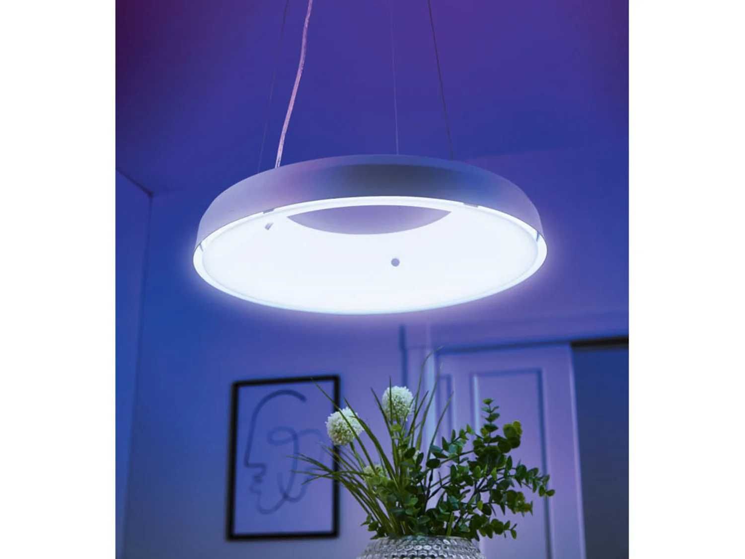 LED пендел Полилей димируем Zigbee Smart Home смарт Черен Бял 4200 lm