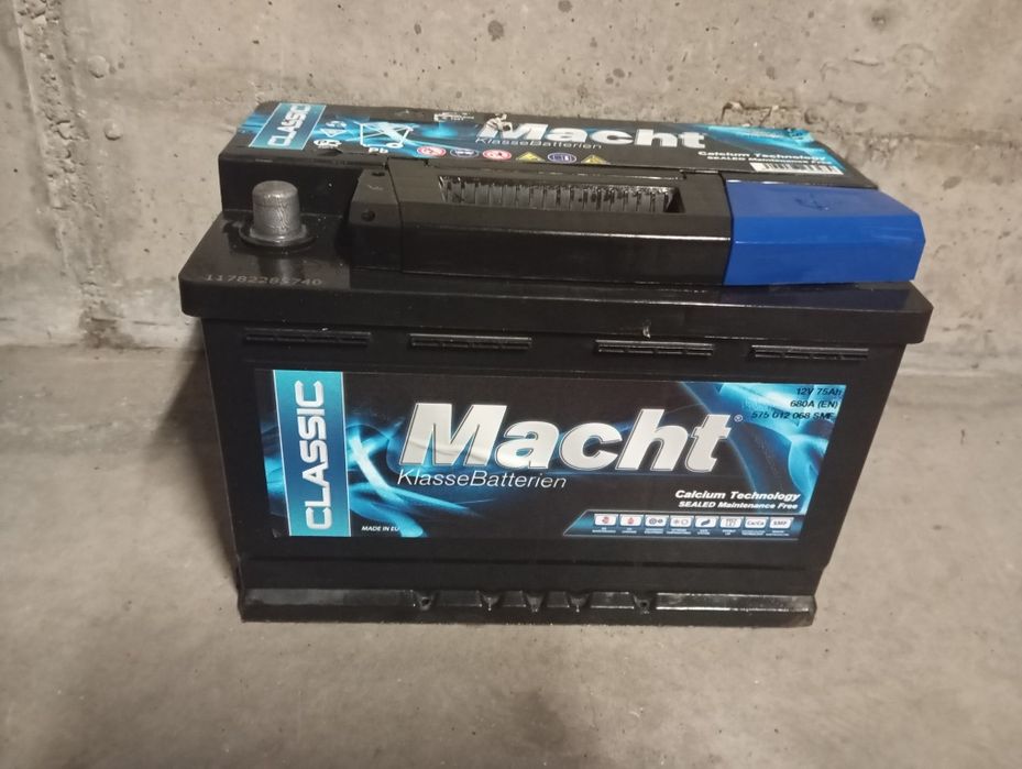 Baterie auto Macht 75 amperi stare perfectă