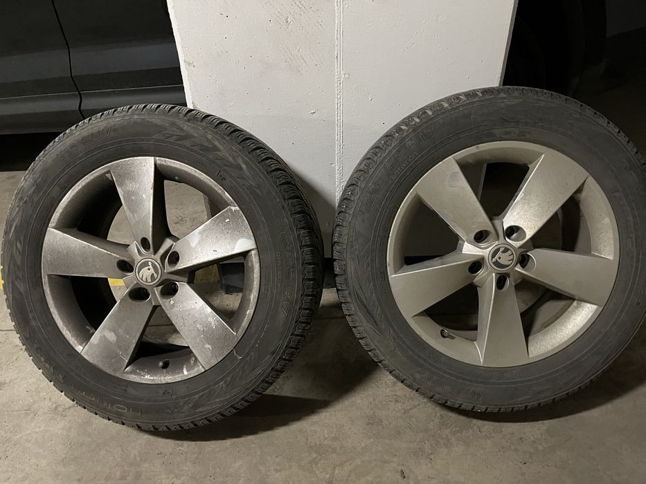 Оригинални джанти 17” от Skoda Kodiaq със зимни гуми NOKIAN за SUV