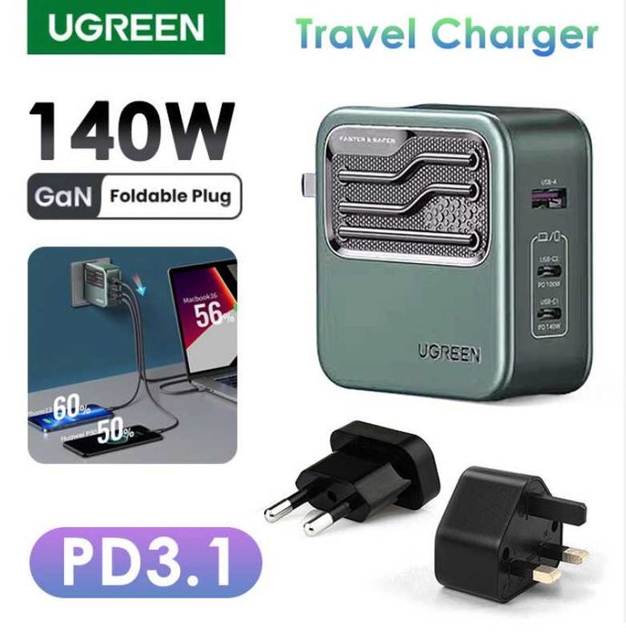 Ugreen 140W GaN зарядное устройство — мощность, скорость и стиль!