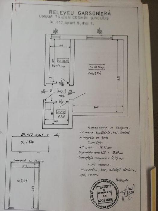 Garsonieră de vânzare Șuncuiuș