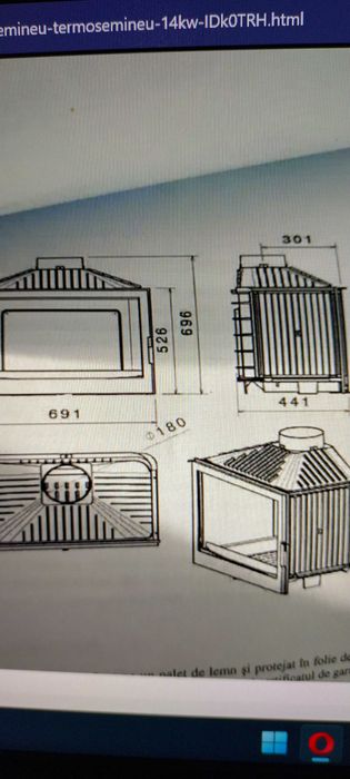 semineu focar 14 kw 100 kg fonta