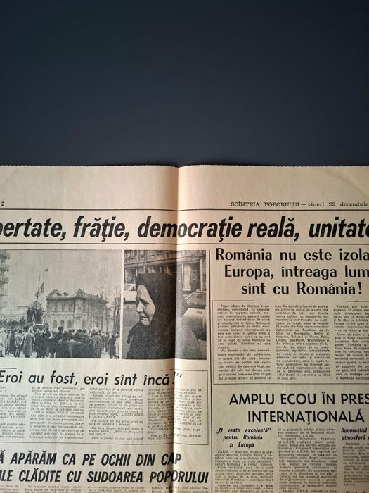 Scanteia Poporului 22 decembrie 1989 Revolutie