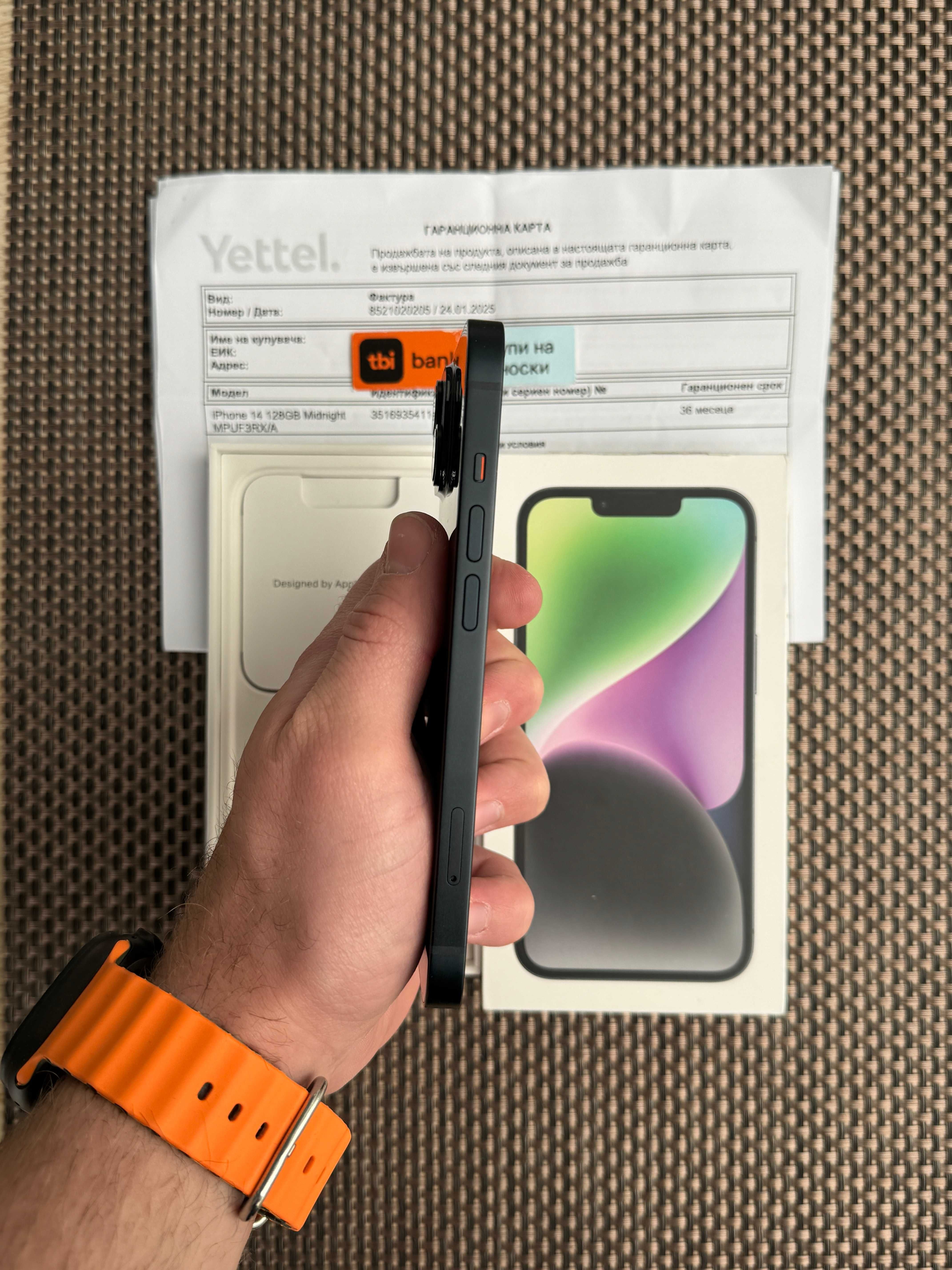 36мес Гаранция! iPhone 14 Лизинг от 40лвм midnight black 128 гаранция!